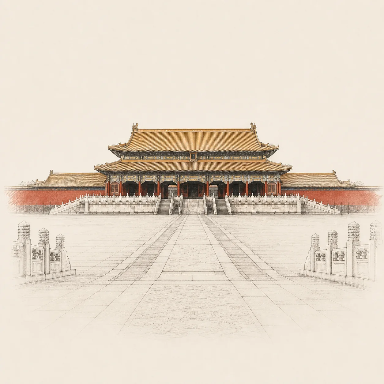 手绘太和殿