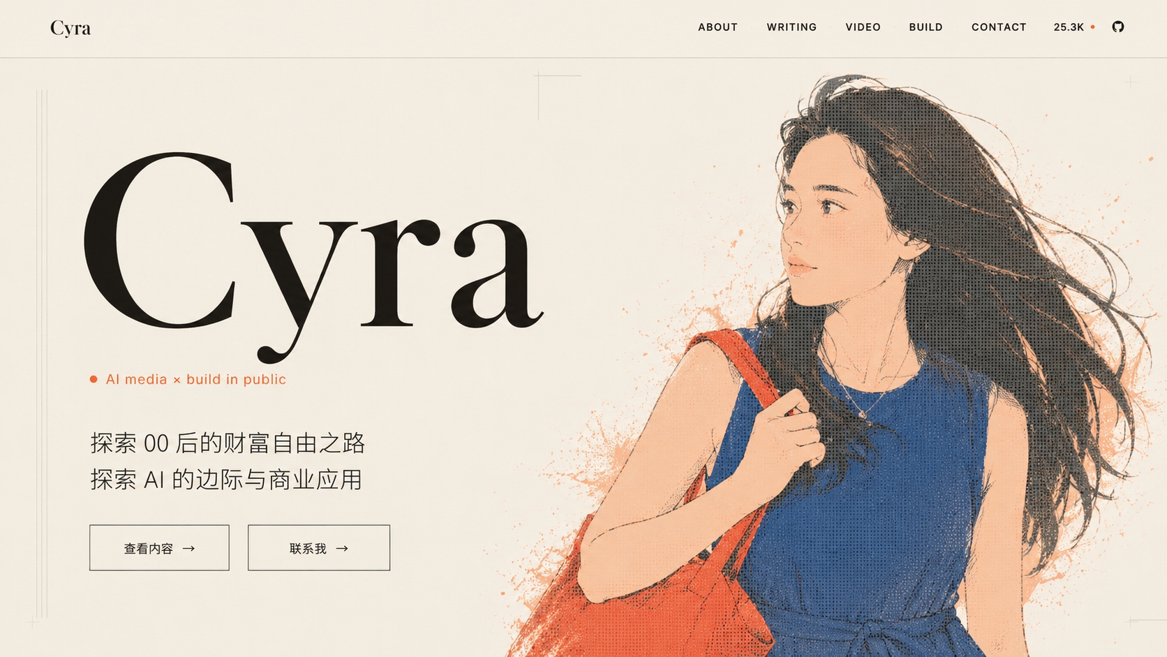 Cyra 人像插画